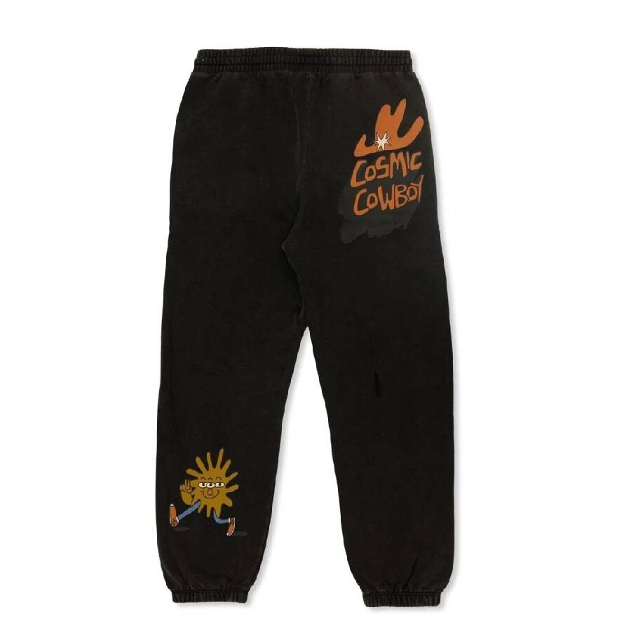Stella Mccartney Printed Cotton Blend Sweatpants In Black
