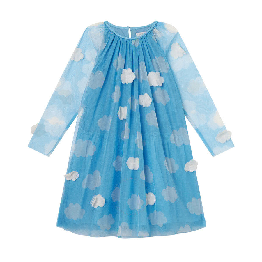 Kids Tulle Cloud Detail Dress