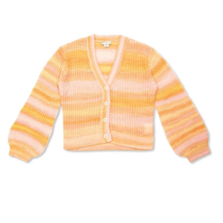 Kids V-Neck Striped Cardigan