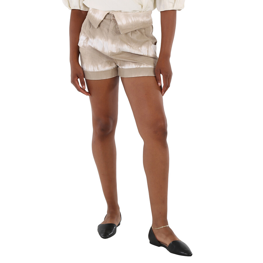 Ladies Bamboo Safari Tie-dye Denim Shorts