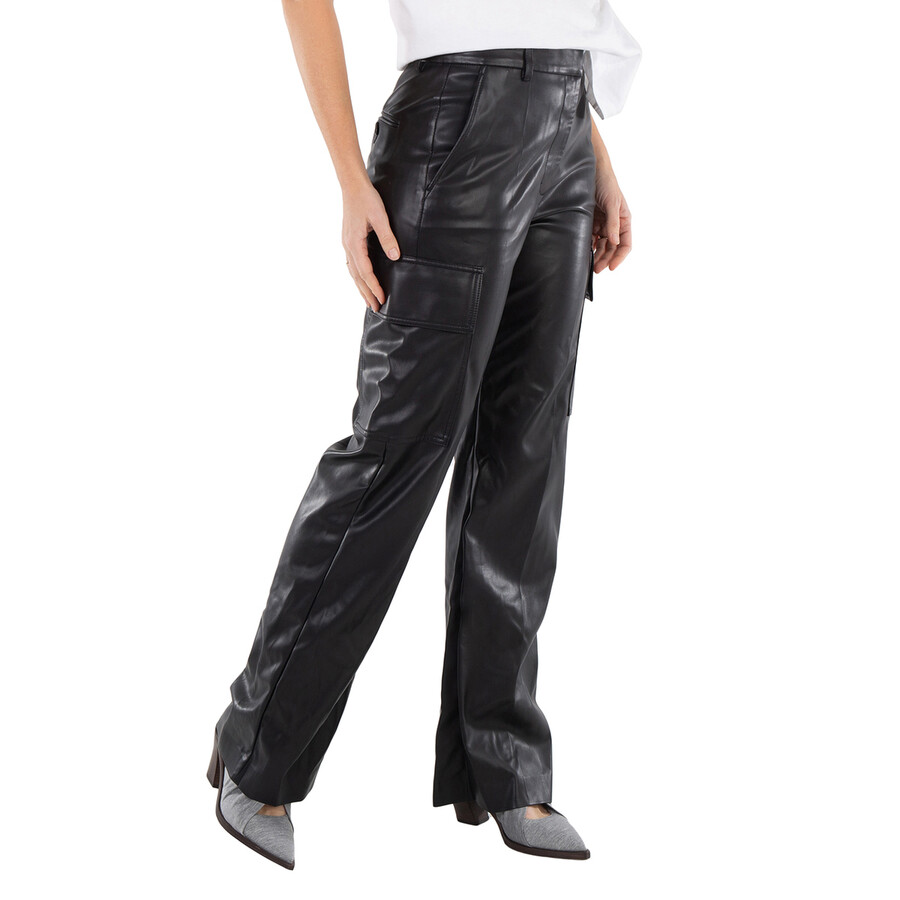 Stella McCartney Ladies Black Cargo-Pocket Straight-Leg