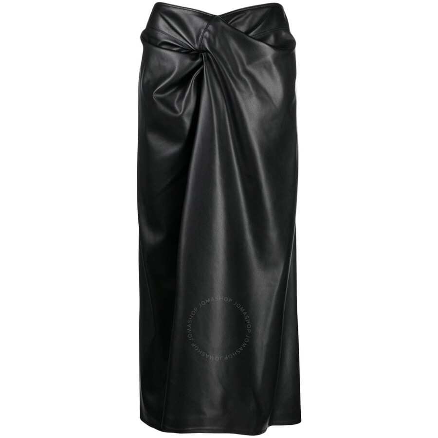 Stella Mccartney Ladies Black Knotted Midi Skirt In Black