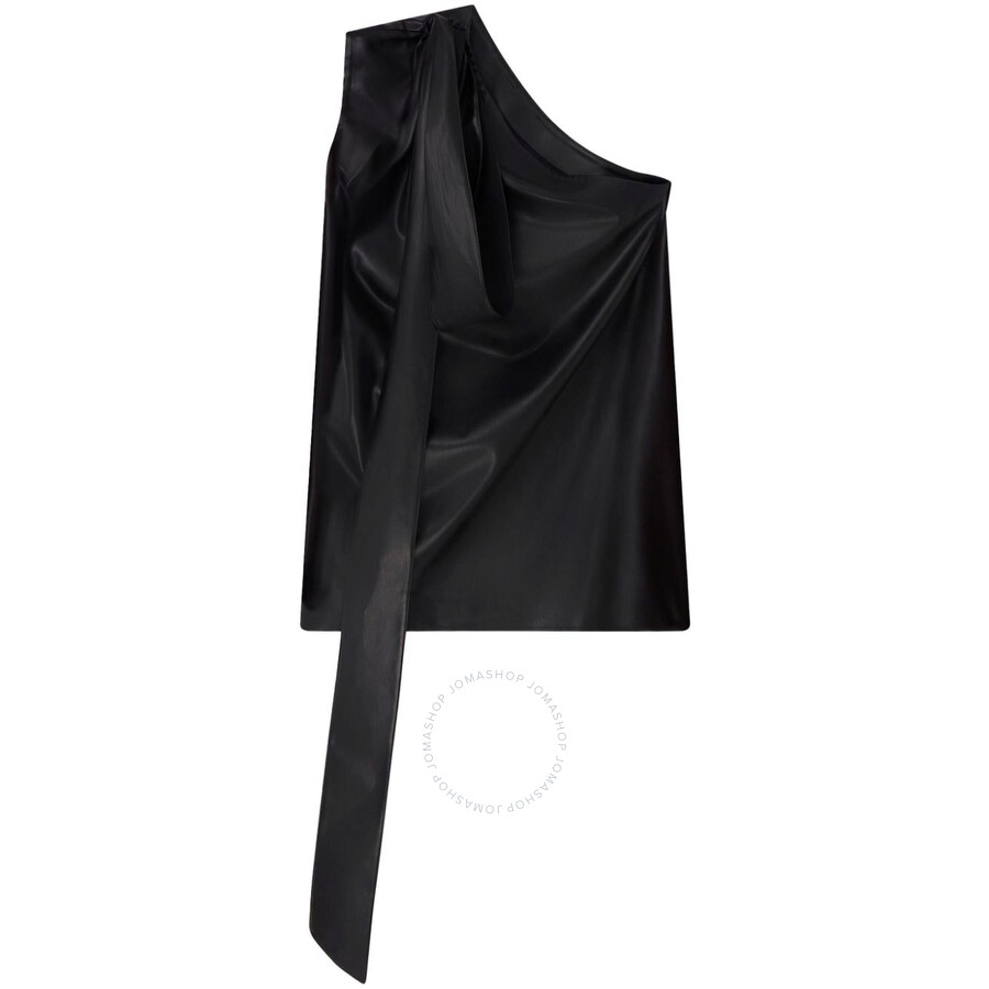 Stella Mccartney Ladies Black Scarf One-shoulder Top In Brown