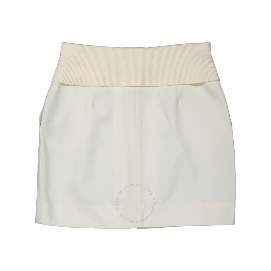 Stella Mccartney Ladies Cream Alter Mat Mini Zip Skirt In Cream