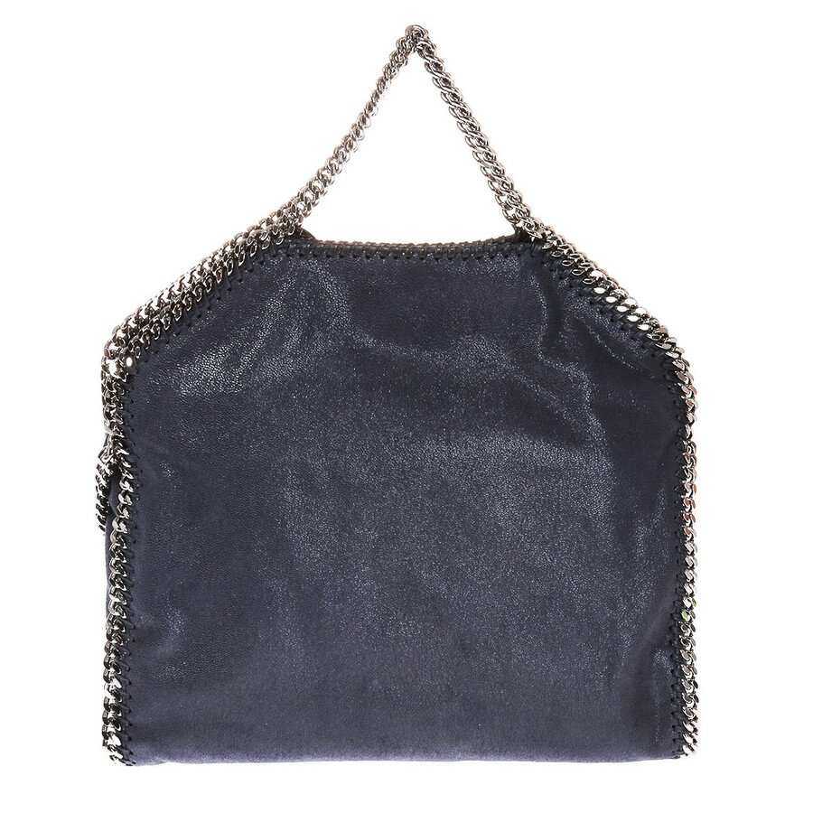 Stella Mccartney Ladies Navy Falabella Fold Over Chain Tote Bag In Blue