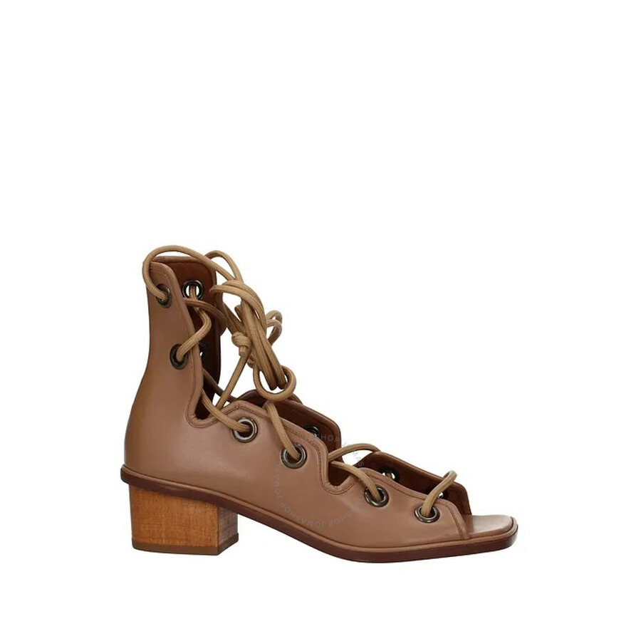 Stella Mccartney Woman Sandals Camel Size 7.5 Textile Fibers In Soft Camel