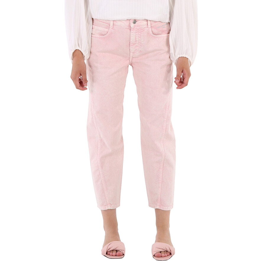 Shop Stella Mccartney Ladies Twisted Seam Jeans In Pink