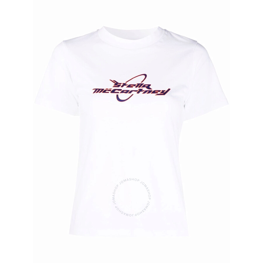 Stella Mccartney Women's T-shirt With Logo Print In White