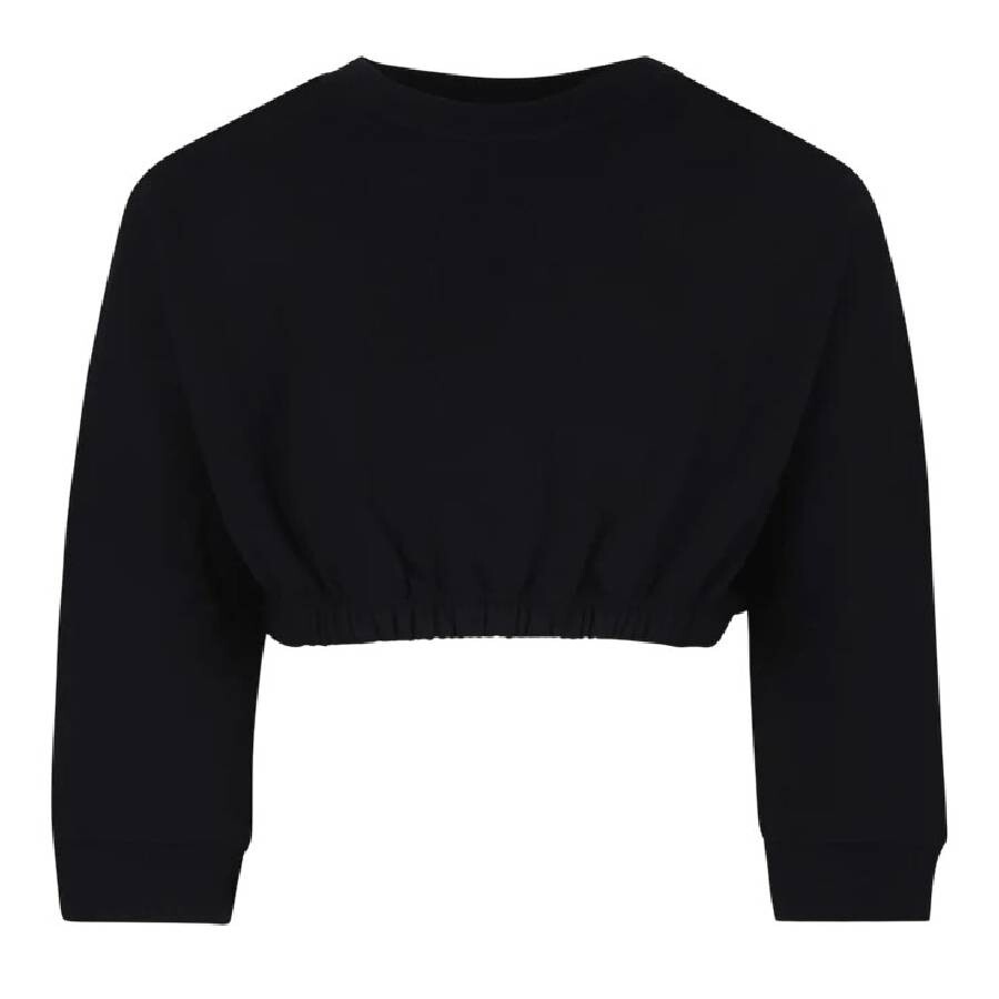 Stella Mccartney Long Sleeves Cotton Sweatshirt In Black