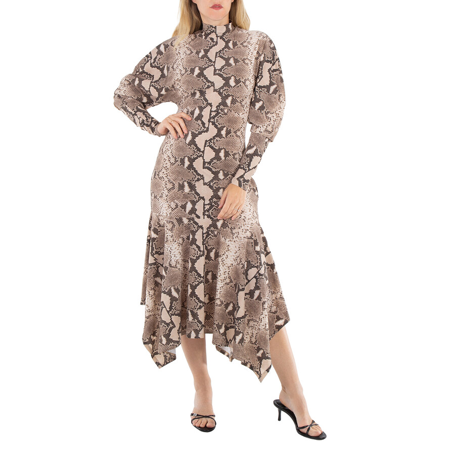 Phyton Print Midi Dress