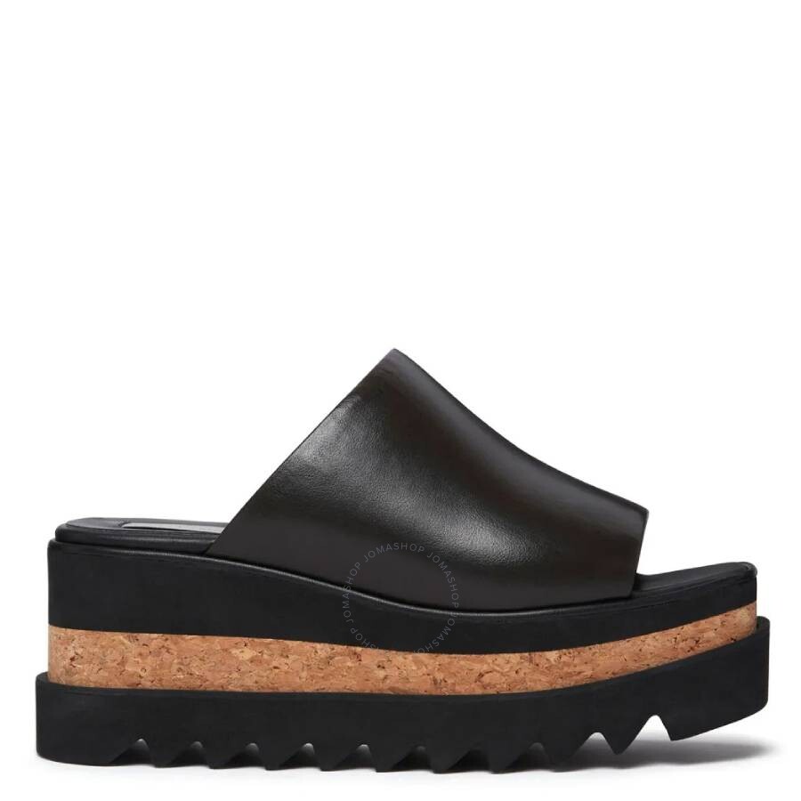 Stella Mccartney Portina 90 Logo-embossed Wedge Mules