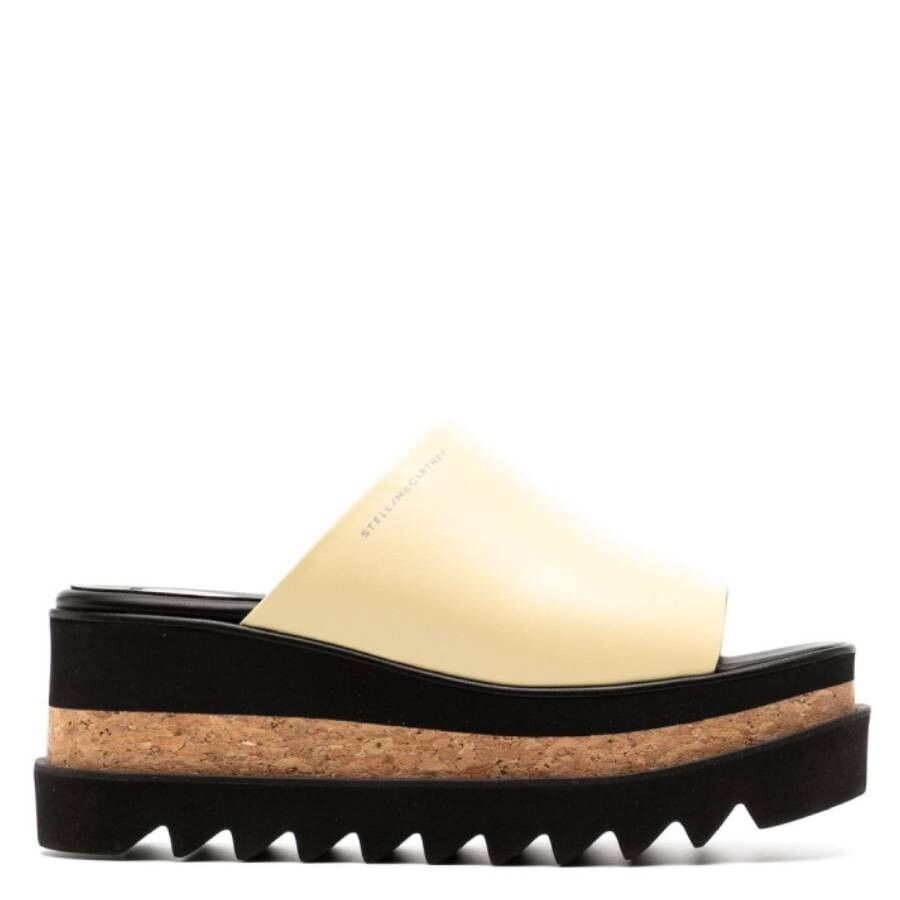 Stella Mccartney Sneak-elyse Platform Slip-on Slides In Yellow/pink