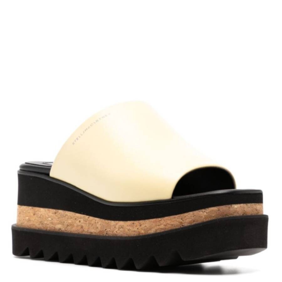 Stella Mccartney Sneak-elyse Platform Slip-on Slides In Yellow/pink