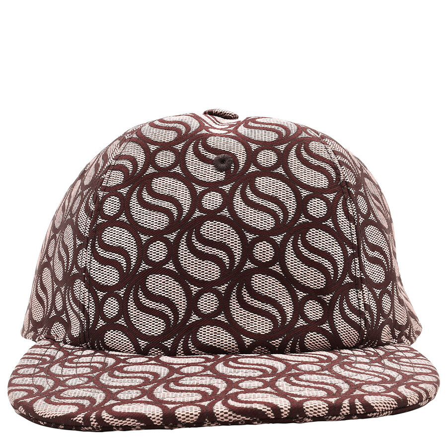 Stella Mccartney S-wave Monogram Jacquard Baseball Cap In Red