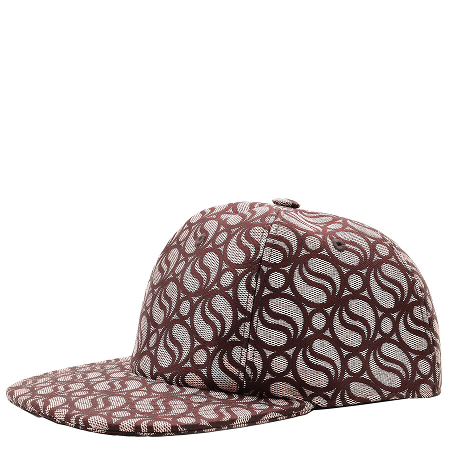 Stella Mccartney S-wave Monogram Jacquard Baseball Cap In Red