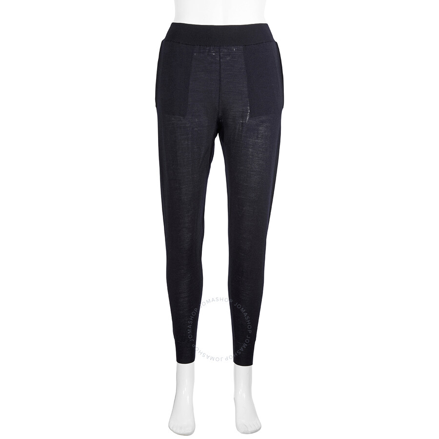 Stella Mccartney Virgin Wool Tapered Trousers In Blue