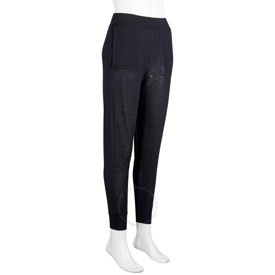 Stella Mccartney Virgin Wool Tapered Trousers In Blue