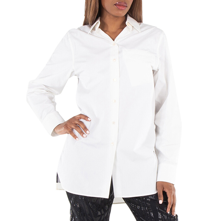 White Horse Print Insert Shirt