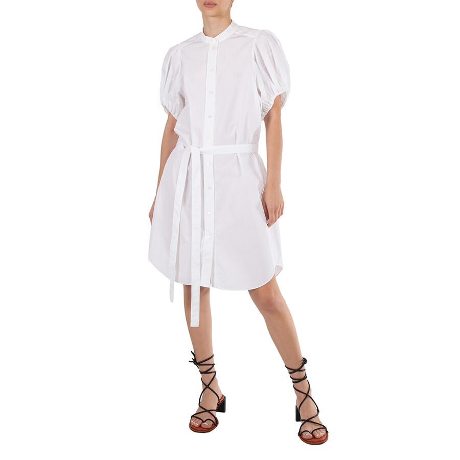 White Organic Cotton-poplin Anastasia Shirt Dress