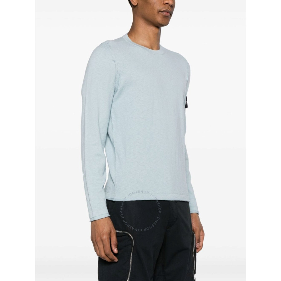 Stone Island Sweatshirt With Detachable Patch In Blue