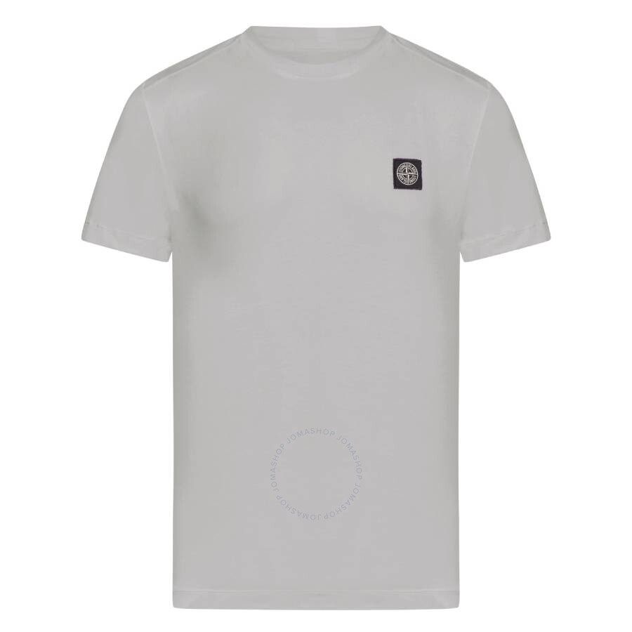 Stone Island Compass Patch Logo Cotton T-shirt In Grey