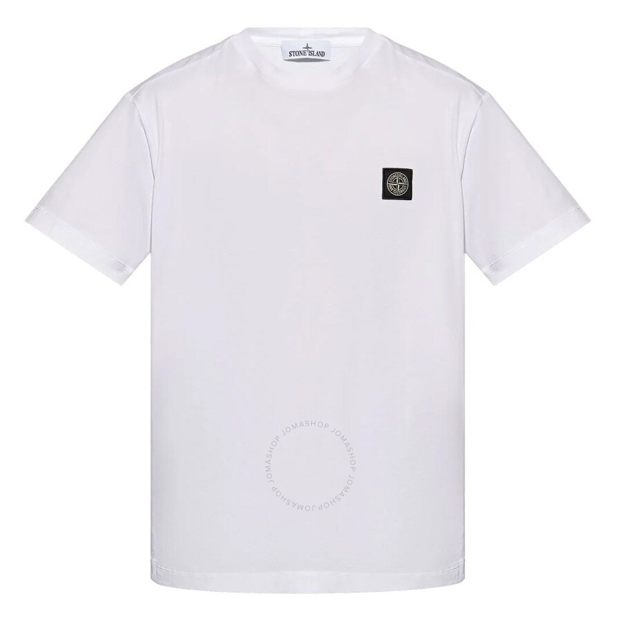 Stone Island Cotton Jersey Crewneck T-shirt In White
