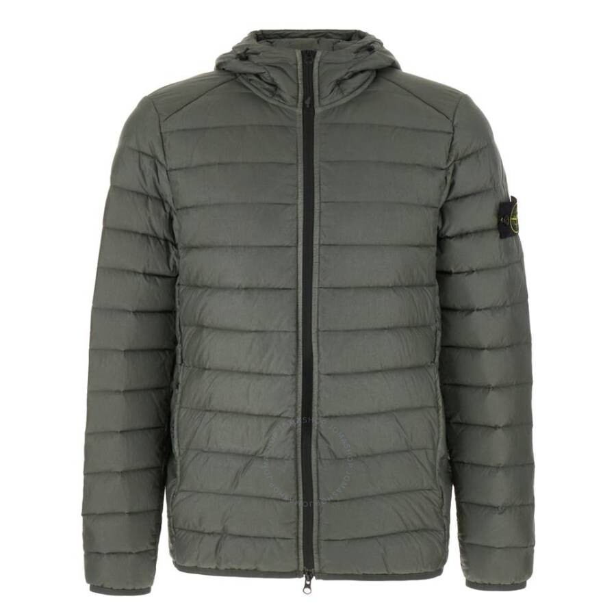 Stone Island Nylon Down Jacket With Hood And Quilting