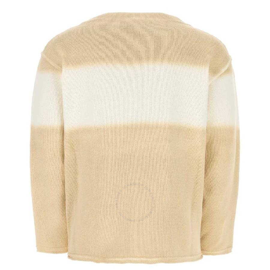 Stone Island Marina Long Sleeve Knitted Sweater In Beige