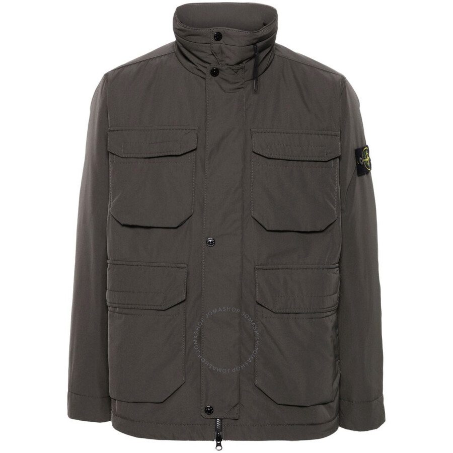 Stone Island Gray 43626 Micro Twill Jacket In Grey