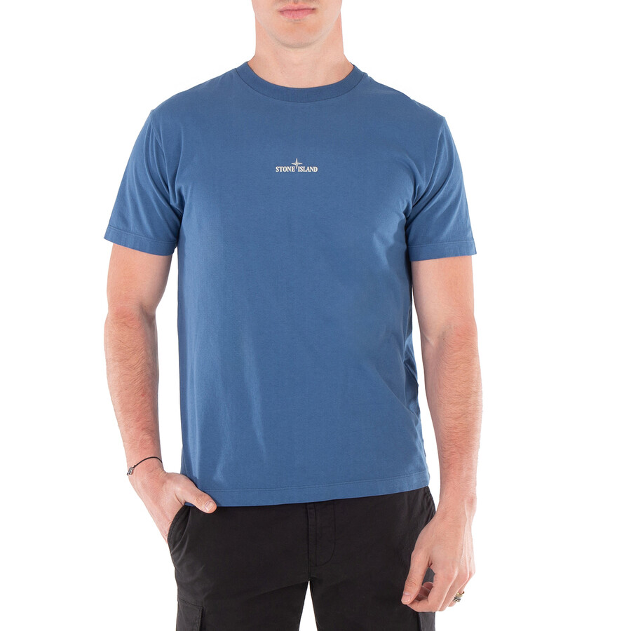 Men's Dark Blue Institutional Four Print T-Shirt