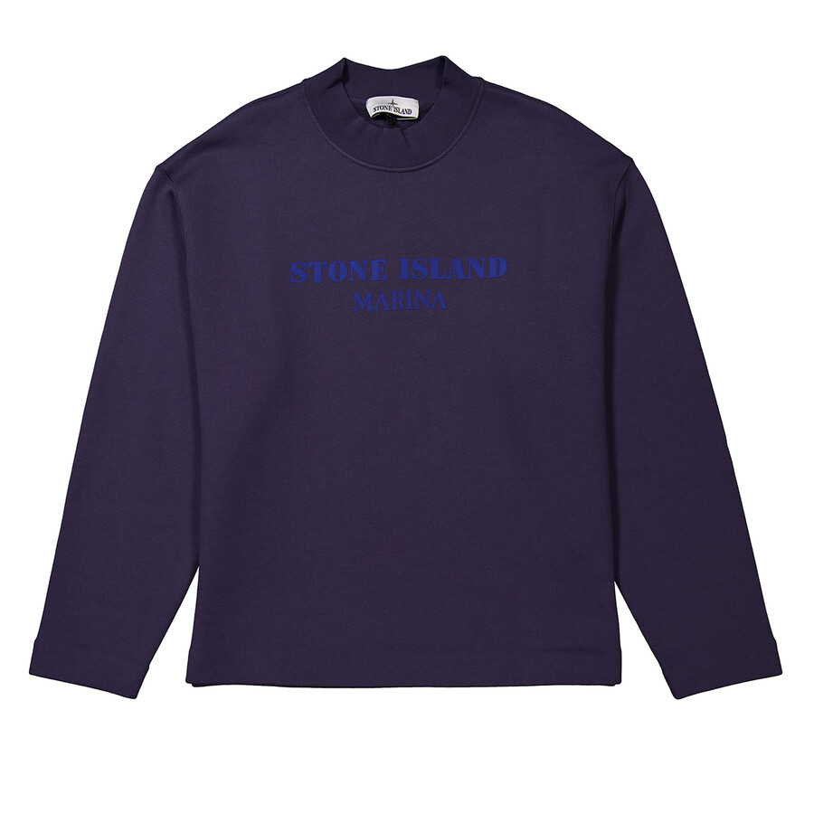 STONE ｜SWEATSHIRTS (671X6 MARINA Cotton Fleece Cr Stone Island MARINA COTTON FLEECE SWEATSHIRT Purple | BSTN Store