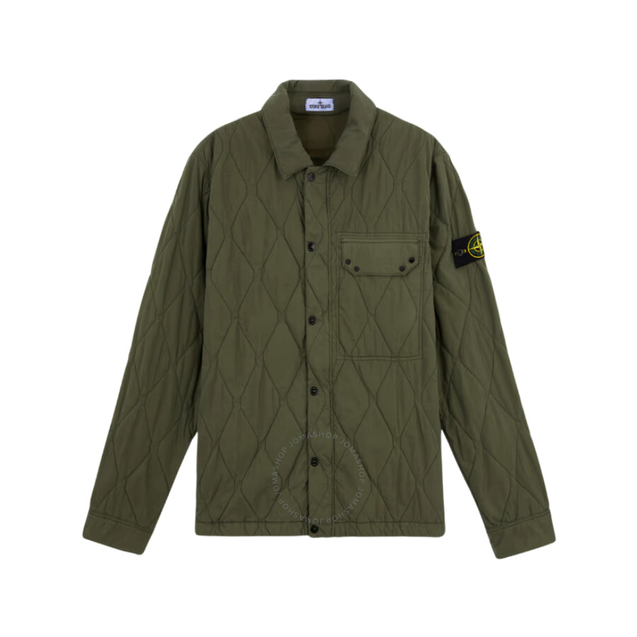 Stone Island Quilted Long-sleeved Casual Jacket