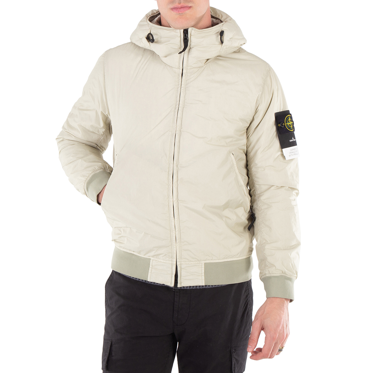 Stone Island Men's Plaster Crinkle Wind-Resistant Reps R-NY Jacket
