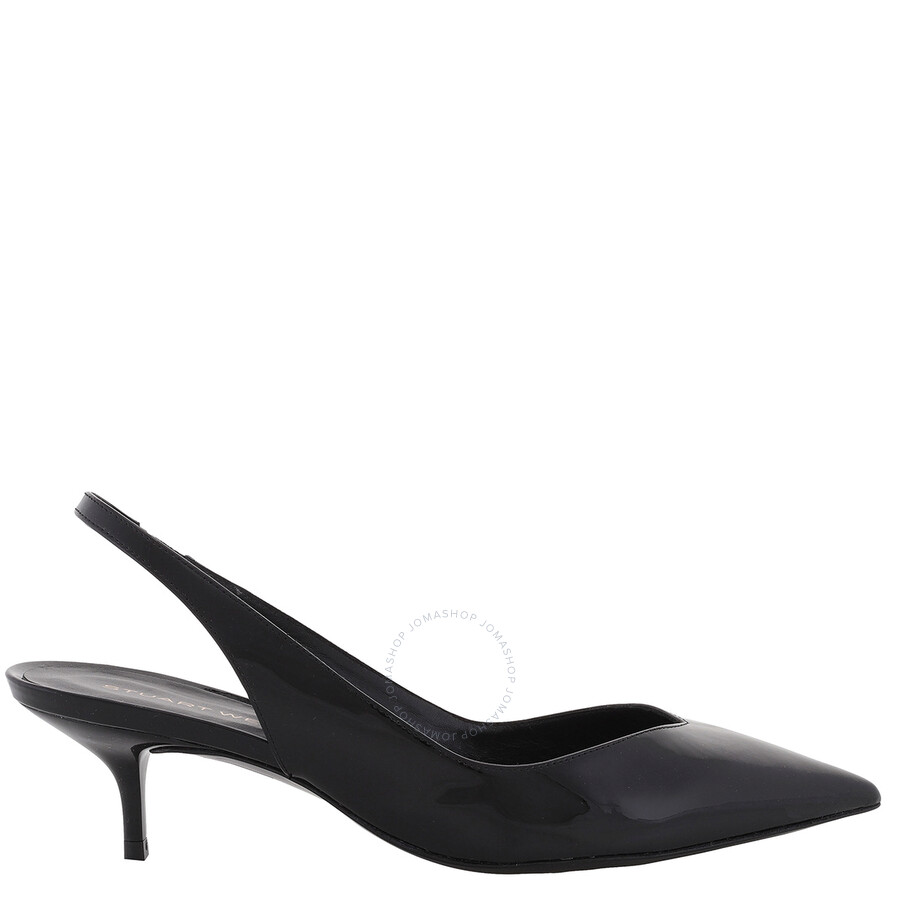 Stuart Weitzman Eva Patent Slingback Pumps In Black