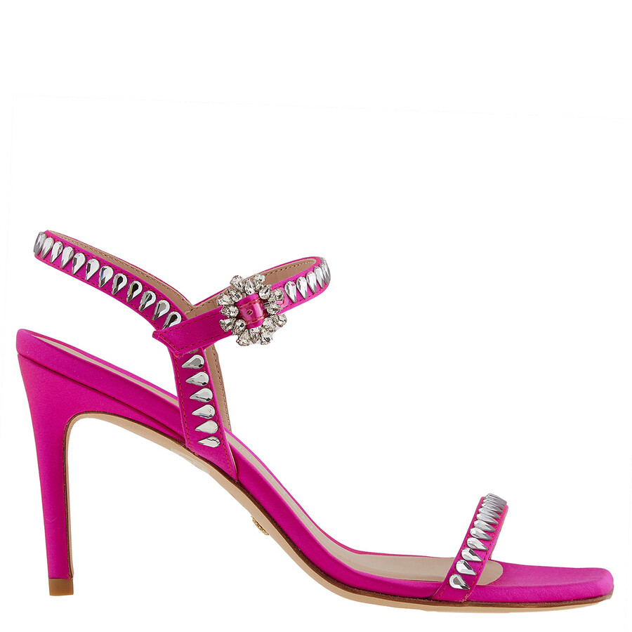 Shop Stuart Weitzman Ladies Flamingo 85 Gemcut Sandals