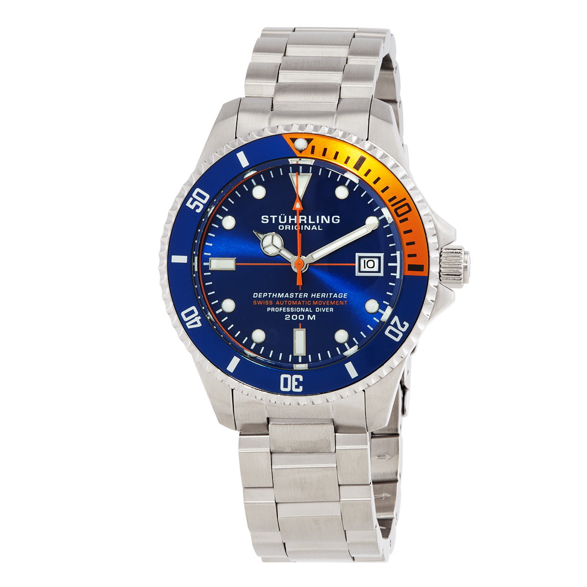 Stuhrling Original Aquadiver Automatic Blue Dial Men's Watch M13517