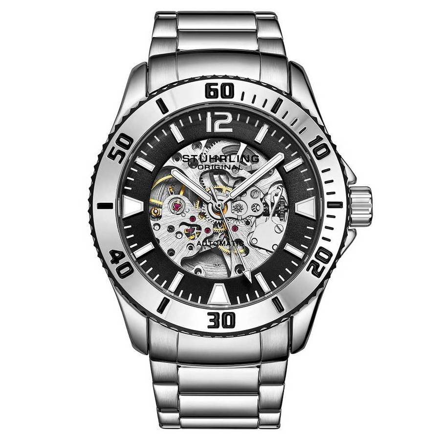 Stuhrling Original Aquadiver Black Dial Men's Watch M15818