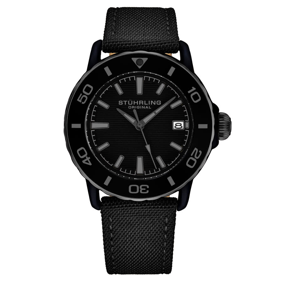 Stuhrling Original Aquadiver Quartz Black Dial Men's Watch M17998