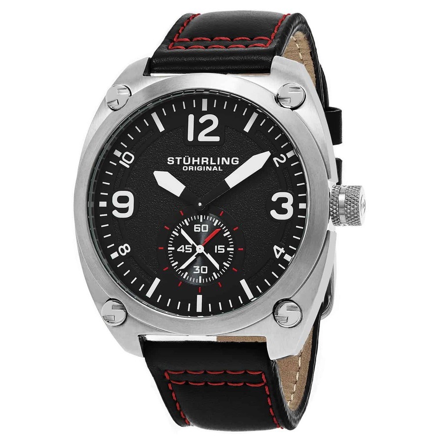 Stuhrling Original Aviator Black Dial Men's Watch M15336 190638124282