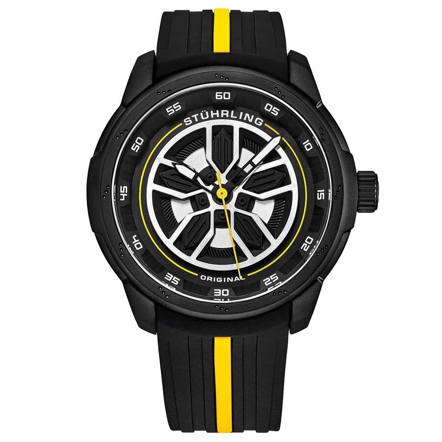Stuhrling Original Aviator Black Dial Men's Watch M15579 In Black