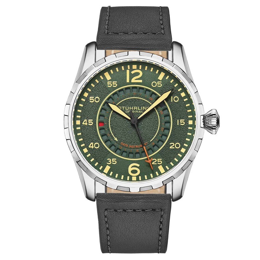 Stuhrling Original Aviator Green Dial Men's Watch M15932