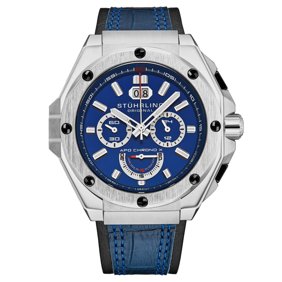Stuhrling Original Monaco Chronograph Quartz Blue Dial Men's Watch M18237