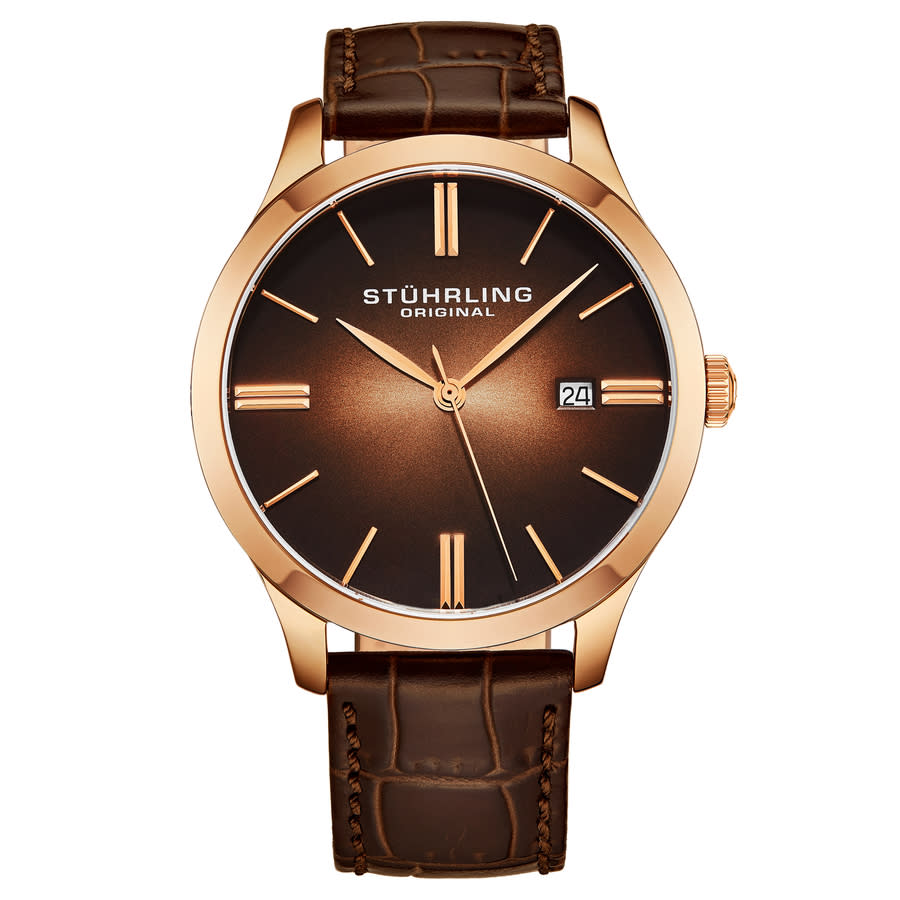 Stuhrling Original Symphony Quartz Rose Gold Dial Men's Watch M17116