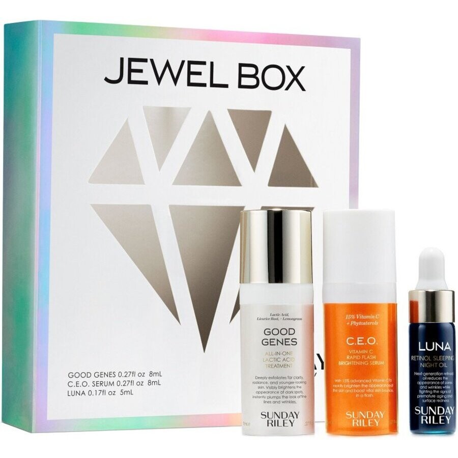 Sunday Riley Jewel Box Kit 3 Pcs Gift Set Skin Care 817494015041 In Multi
