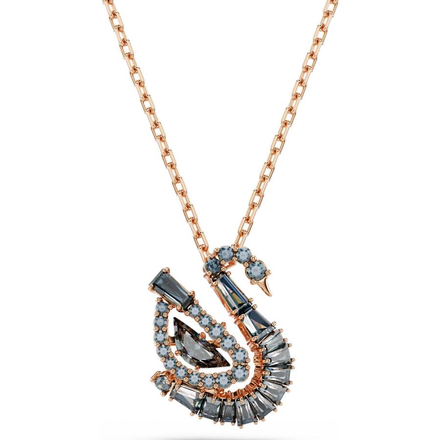 Swarovski 18K Rose-Gold Plated Swan Pendant Necklace 5764882