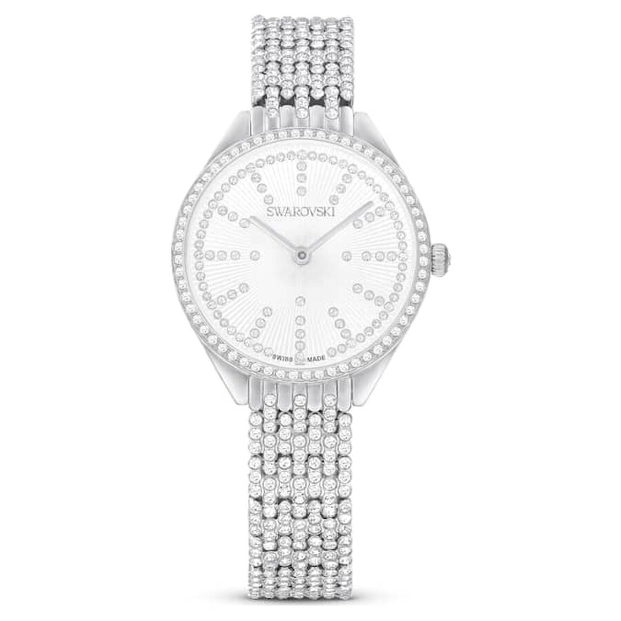 Swarovski Attract Quartz Crystal Silver Dial Ladies Watch 5644062