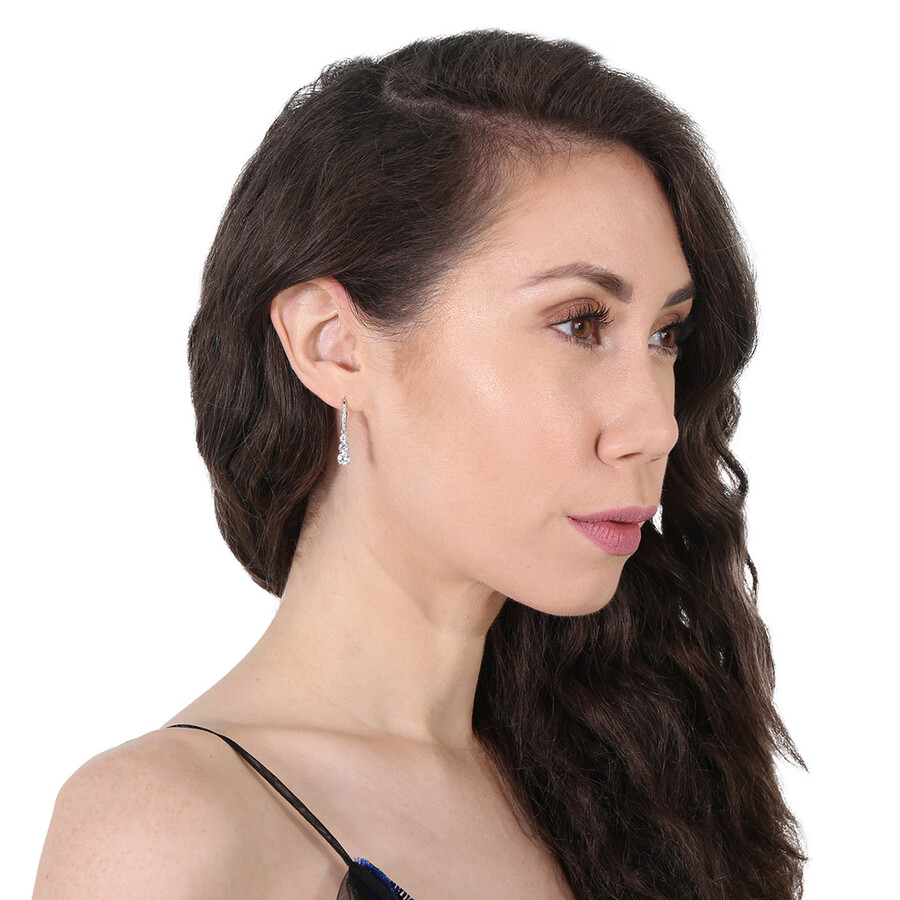 Swarovski Attract Trilogy Pierced Earrings In Rhodium