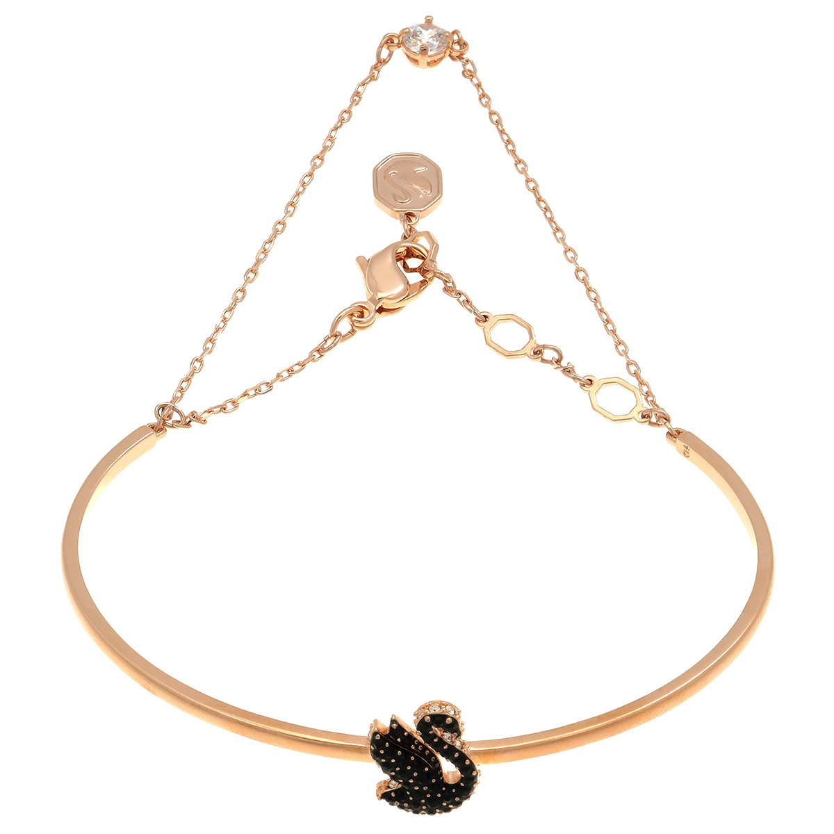 Swarovski Black Swan Bangle, Size S 5688248 - Jewelry - Jomashop