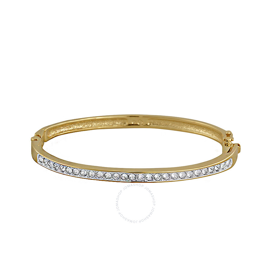 Swarovski Channel Set Gold Plated Bangle 956714 Las Swarovski Channel Set Gold Plated Bangle 956714
