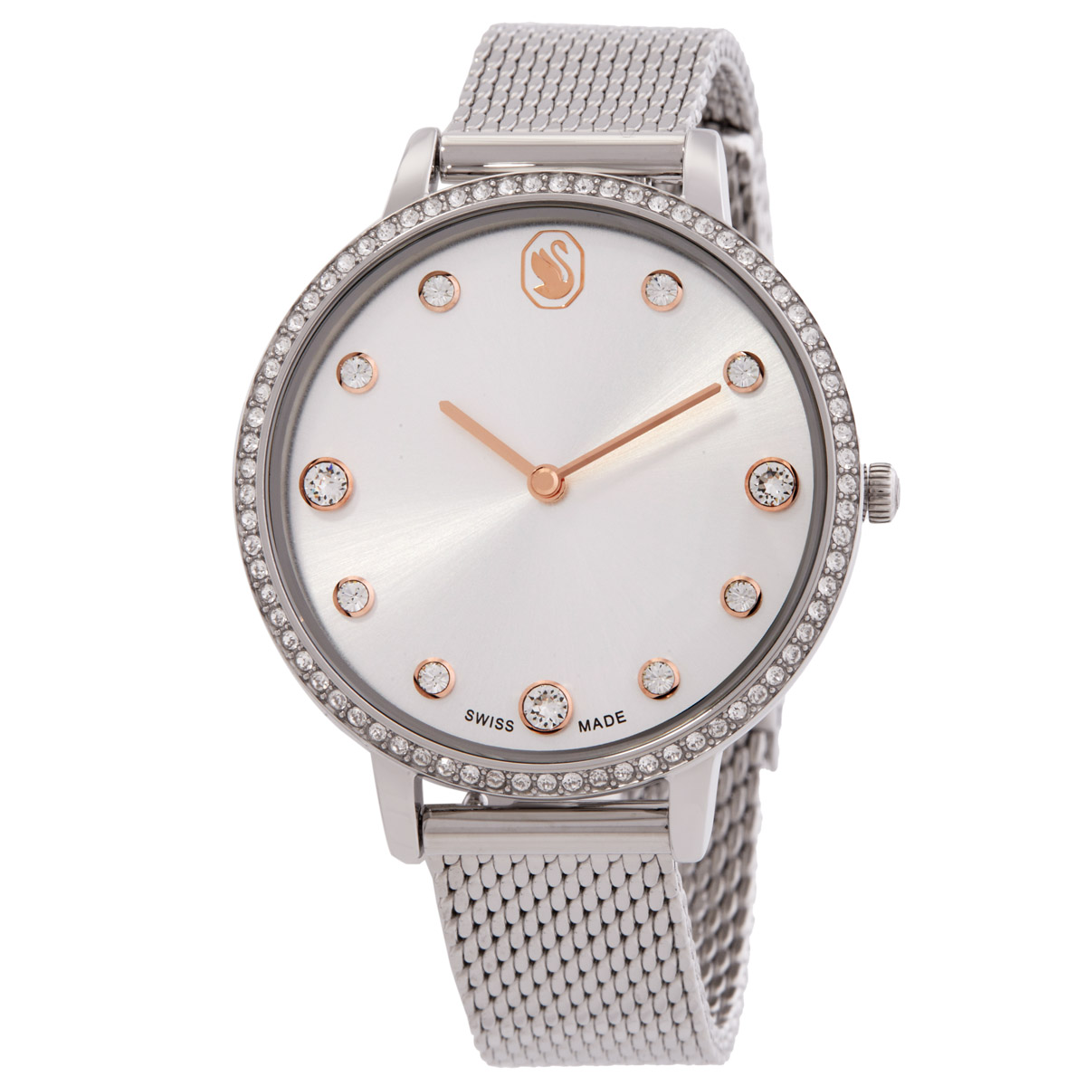 Swarovski Clarica Quartz Crystal Silver Dial Ladies Watch 5740971